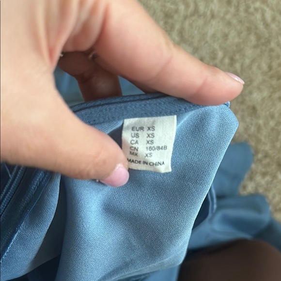 Blue Ruffle Sleeve Dress - Picture 3 of 3